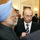 With Indian Prime Minister Manmohan Singh.