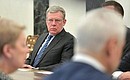 Chairman of the Accounts Chamber Alexei Kudrin at the meeting with Government members.