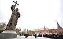 A monument to Holy Great Prince Vladimir, Equal of the Apostles, opened in Moscow on Unity Day. Photo: RIA Novosti