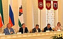 At a meeting of the VTB United League Council. Photo: Press Office of the President of the Republic of Tatarstan