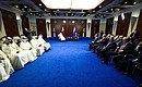 Meeting with Emir of Qatar Sheikh Tamim bin Hamad Al Thani. Photo: Vyacheslav Prokofyev, TASS