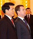 Церемония вручения верительных грамот послами иностранных государств. С послом Китайской Народной Республики Ли Хуэем.