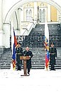 Выступление на церемонии вручения знамен видов Вооруженных Сил России и других войск.