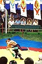 Sabantui, a Tatar festival. A wrestling competition.