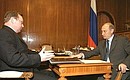 С председателем Счетной палаты Сергеем Степашиным.