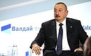 President of Azerbaijan Ilham Aliyev at the plenary session of the 16th meeting of the Valdai International Discussion Club.