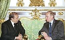 President Putin talking to Algerian President Abdelaziz Bouteflika.