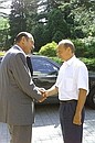 President Putin seeing off French President Jacques Chirac.