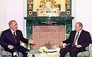 With Kazakh President Nursultan Nazarbaev.