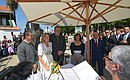 At the wedding of Austrian Foreign Minister Karin Kneissl and Wolfgang Meilinger.