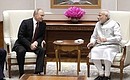 Беседа с Премьер-министром Индии Нарендрой Моди.