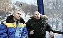 At the Krasnaya Polyana ski resort. With Vladimir Makarenkov, deputy Director of a Gazprom affiliate involved in the construction.