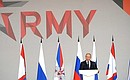 Церемония открытия международного военно-технического форума «Армия-2021» и Армейских международных игр – 2021. Фото РИА «Новости»
