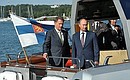 With President of Finland Sauli Niinistö before departure from Kultarnata residence.
