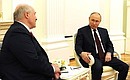 At the meeting with President of the Republic of Belarus Alexander Lukashenko.