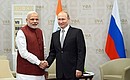 With Prime Minister of India Narendra Modi. Host Photo Agency BRICS and SCO summits