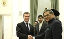 С Министром иностранных дел Индии Соманахалли Маллайя Кришной.