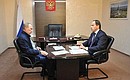 With Governor of Krasnoyarsk Territory Lev Kuznetsov.