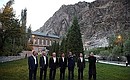 With the heads of state of the Shanghai Cooperation Organisation member countries at an informal meeting in the residence of the President of Tajikistan. 