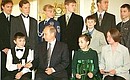 Встреча с детьми – стипендиатами президентской программы «Одаренные дети России».