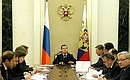 На заседании Комиссии по вопросам военно-технического сотрудничества Российской Федерации с иностранными государствами.