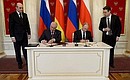 Following the talks, Mr Putin and Mr Tibilov signed the Agreement between the Russian Federation and the Republic of South Ossetia on Alliance and Integration.