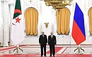 С Президентом Алжира Абдельмаджидом Теббуном перед началом российско-алжирских переговоров. Фото: Сергей Пятаков, РИА «Новости»