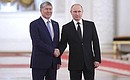 With President of Kyrgyzstan Almazbek Atambayev. Photo: TASS