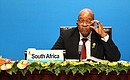 President of South Africa Jacob Zuma at the meeting with BRICS Business Council members.
