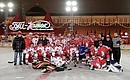 After a friendly game of the All-Russian Night Hockey League.