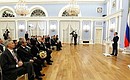 Presenting Russian state decorations to foreign citizens.