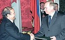 President Putin with Algerian President Abdelaziz Bouteflika during signing of bilateral strategic partnership declaration.