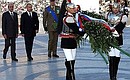 President Putin laying a wreath at the Altar of the Motherland.