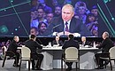 Vladimir Putin spoke at the plenary session of the Artificial Intelligence Journey conference.