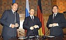 С Президентом Франции Жаком Шираком и Федеральным канцлером ФРГ Герхардом Шредером.
