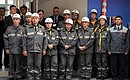 Церемония ввода в эксплуатацию установки первичной обработки нефти на Туапсинском нефтеперерабатывающем заводе.