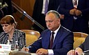 President of Moldova Igor Dodon at the Supreme Eurasian Economic Council meeting in expanded format.