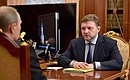 В ходе встречи с губернатором Кировской области Никитой Белых.