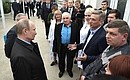 Во время посещения Национального центра зерна имени П.П.Лукьяненко.