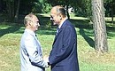 Vladimir Putin with French President Jacques Chirac.
