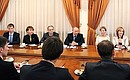 В ходе встречи с лауреатами всероссийского конкурса «Учитель года России–2013».