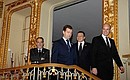С Премьер-министром Швеции Фредриком Рейнфельдтом (крайний справа), Председателем Комиссии Европейских сообществ Жозе Мануэлом Баррозу и Генеральным секретарём Совета Европейского союза Хавьером Соланой перед началом саммита Россия–ЕС.