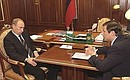 Рабочая встреча с губернатором Красноярского края Александром Хлопониным.