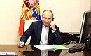Vladimir Putin had a telephone conversation with Agata Bylkova, participant in New Year Tree of Wishes campaign.