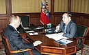 Рабочая встреча с губернатором Алтайского края Александром Карлиным.