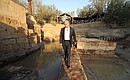 Во время посещения религиозно-археологического заповедника «Место Крещения Иисуса Христа на реке Иордан».