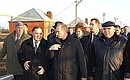 President Putin visiting the village Yelenovskoye.