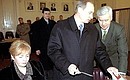 Vladimir Putin and his wife Lyudmila at polling station 2026, Gagarinsky District.