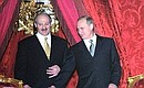 President Putin with Belarusian President Alexander Lukashenko in a box at the Bolshoi Theatre before watching the ballet “Rogneda” performed by the Belarusian National Academic Ballet Theatre.