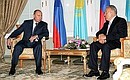 With the President of Kazakhstan, Nursultan Nazarbaev.